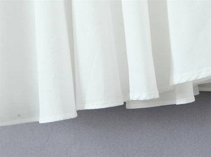 Women Dress 2025 New Fashion Summer Vintage White Lace-Panelled Cotton Dresses for Women Elegance Chic Ladies Midi Dress