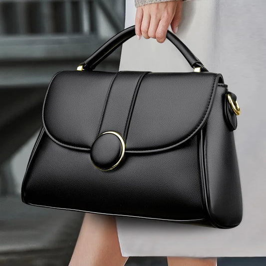 2025 New Fashionable Handbag for Women, Large Capacity, Simple Soft Leather Shoulder/Crossbody Bag, Perfect Gift