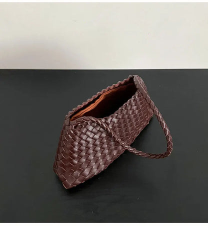 Hand woven armpit bag, women's new high-end and versatile retro handbag, single shoulder mother bag