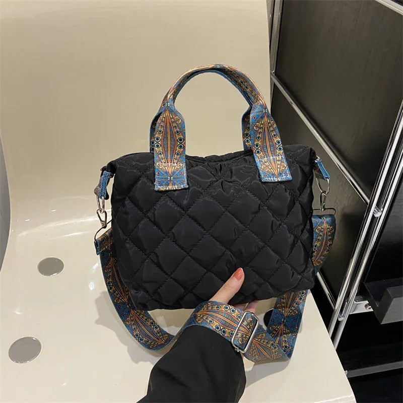 Large Tote Handbags for Women Luxury Design Shoulder Crossbody Bags Designer Brand Quilted Padded Casual Bag for Women