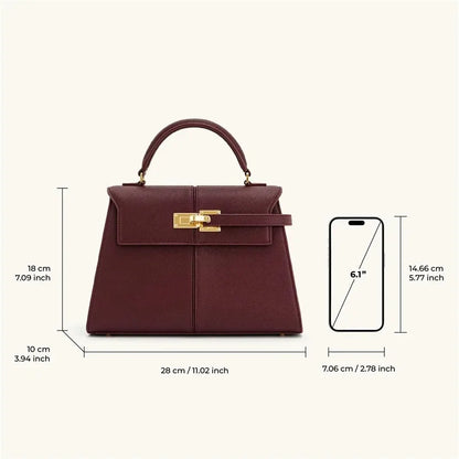 Women's Handbag Elise Designer Fashion 2025 New Burgundy Handbag Large Square Crossbody Bag High-end Women's Bag