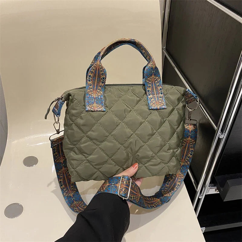 Large Tote Handbags for Women Luxury Design Shoulder Crossbody Bags Designer Brand Quilted Padded Casual Bag for Women