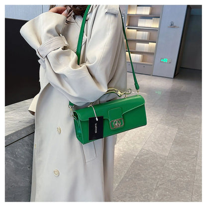 Women's Handbag New Bags For Women Metal Handle Leather Famous Brand Designer Crossbody Fashion Trend Shoulder Bag