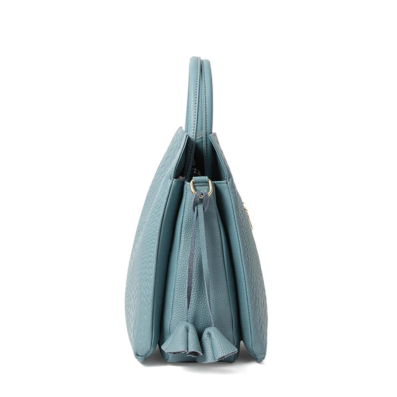 Leather women's handbag with large capacity, shoulder bag for women, elegant single-shoulder crossbody bag, cowhide women's bag