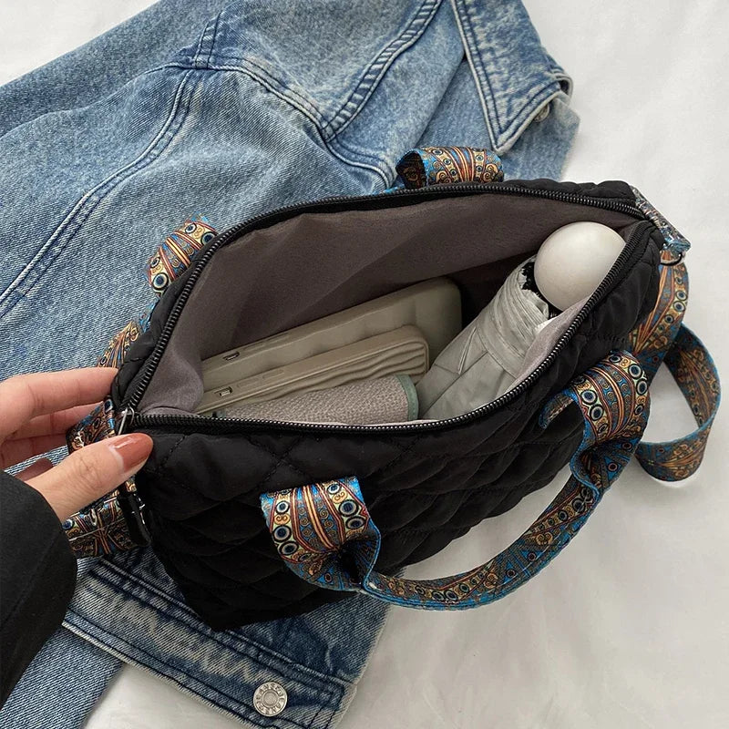 Large Tote Handbags for Women Luxury Design Shoulder Crossbody Bags Designer Brand Quilted Padded Casual Bag for Women