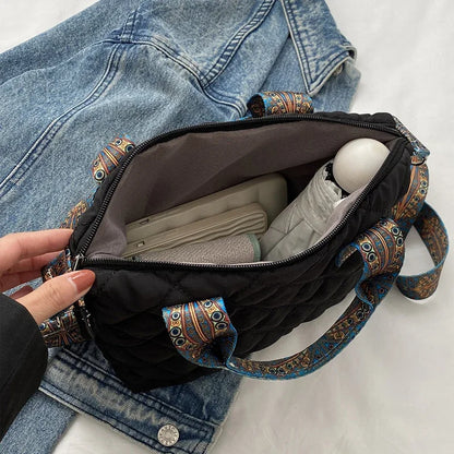 Large Tote Handbags for Women Luxury Design Shoulder Crossbody Bags Designer Brand Quilted Padded Casual Bag for Women