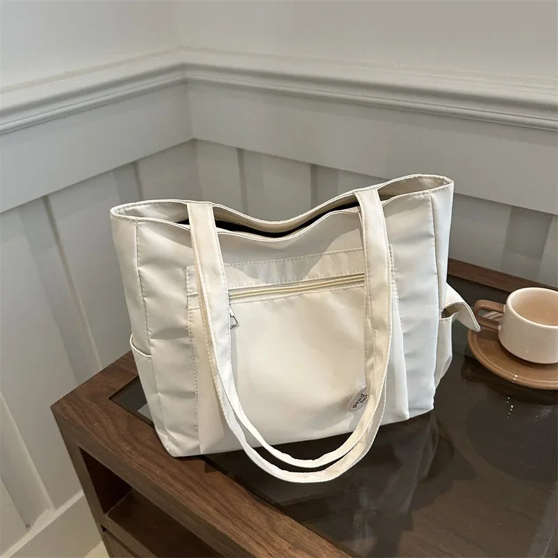 Women's New Canvas Tote Bag - Large-Capacity Versatile Shoulder Handheld for College Classes & Commute