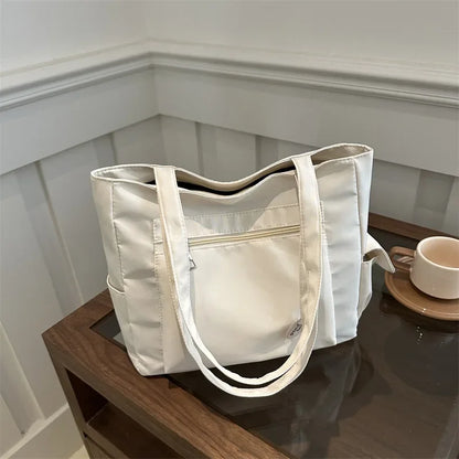 Women's New Canvas Tote Bag - Large-Capacity Versatile Shoulder Handheld for College Classes & Commute