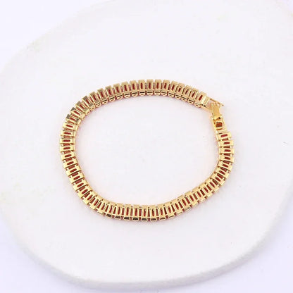 18K Gold Plated Geometric Zircon Bracelet