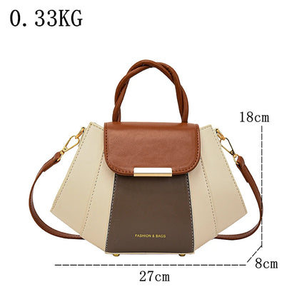 High Quality Soft Leather Handbag Women Luxury Purses Female Bag Designer Patchwork Ladies Shoulder Crossbody Bag Sac A Main New