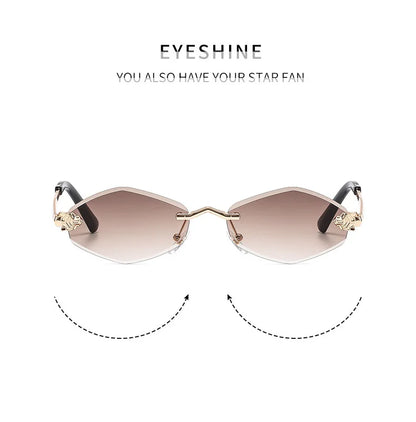 Rimless Polygonal Fashion Sunglasses