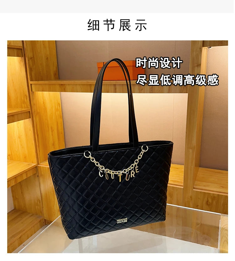Women's Classic Leather Luxury Shoulder Handbag Elegant Designer Crossbody Tote Bag For Everyday Fashion