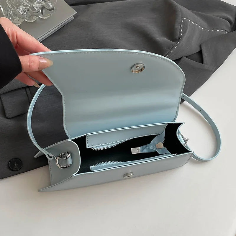 Vintage Women Black Chic Crossbody Bag Luxury Designer Small Shoulder Bags Fashion Red Purse Cute Pu Leather Handbag Sac A Main