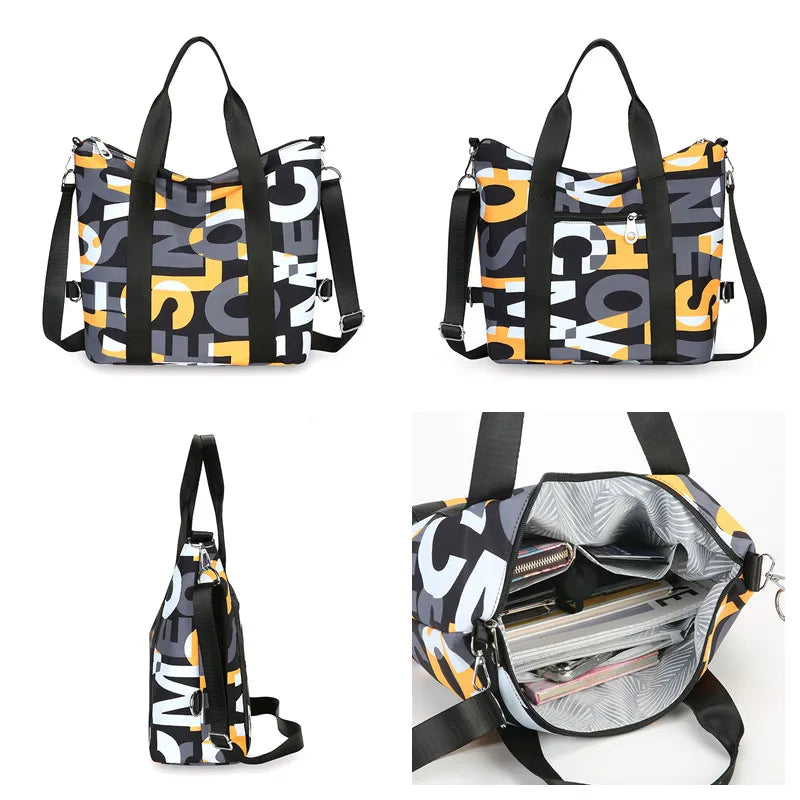 Women's Top-handle Bag Messenger Bags Waterproof Nylon Shoulder Totes High Quality Large Handbag Female Travel Crossbody Bags