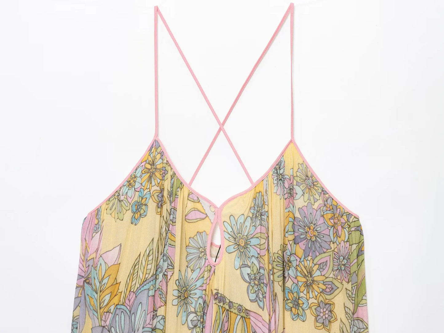 HH 2025 Woman's Summer Fashion V-neck Printed Sleeveless Dress Female Elegant Pleated Sexy Backless Casual Midi Long Dress