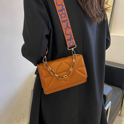 Large Capacity Shoulder Bag Women Female Fashion Casual Handbags PU Leather Crossobdy Clutch Flap Bag Streetwear Accessory