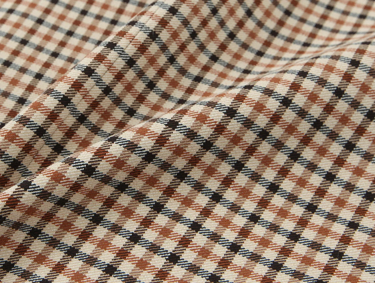 Woman Office Lady Suit Plaid Jacket Chic Autumn Khaki Plaid WomanSingle Breasted Blazer+Straight Long Pants Vintage Fashion