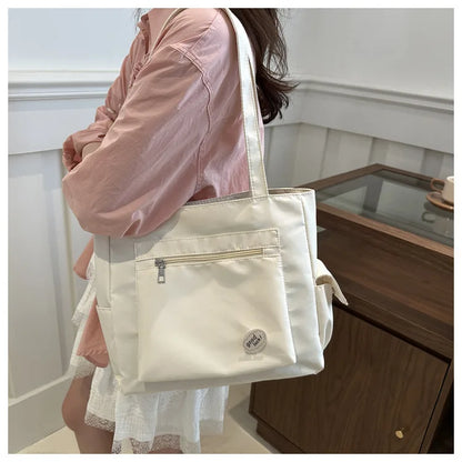 Women's New Canvas Tote Bag - Large-Capacity Versatile Shoulder Handheld for College Classes & Commute