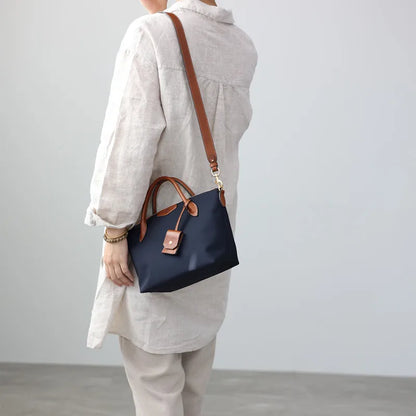 Women's Crossbody Bag Female Luxury Handbag Nylon With Genuine Leather Shoulder Bag Large Capacity Tote For Work
