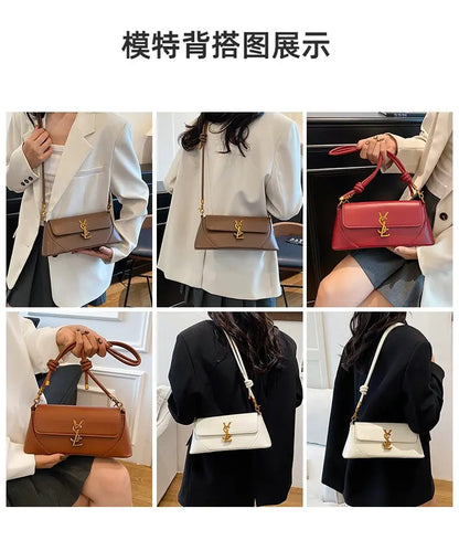 Elegant Crossbody Bag For Women Leather Handbag With Shoulder Strap Classic Design Famous Brand Ladies Accessory