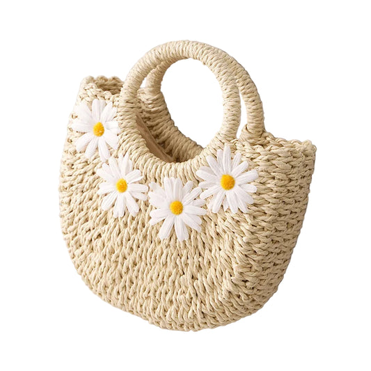 Hand-Woven Straw Beach Bags