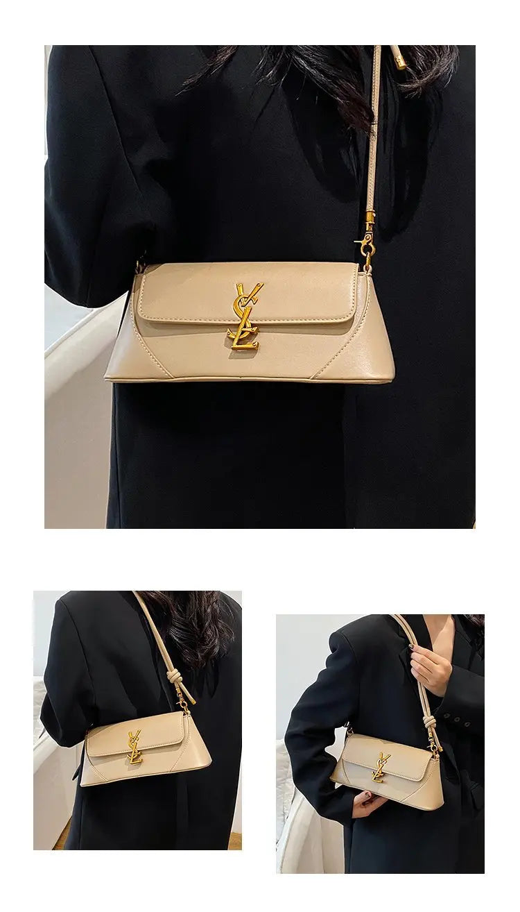 Elegant Crossbody Bag For Women Leather Handbag With Shoulder Strap Classic Design Famous Brand Ladies Accessory