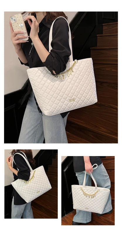 Women's Classic Leather Luxury Shoulder Handbag Elegant Designer Crossbody Tote Bag For Everyday Fashion