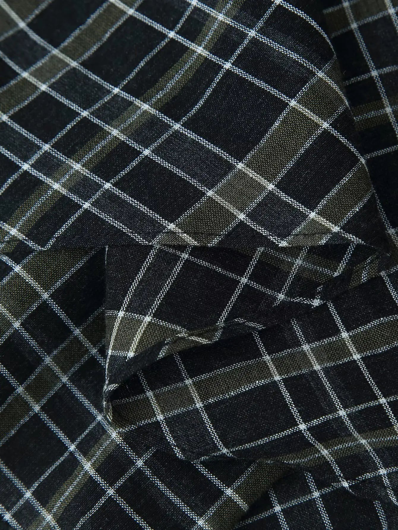 HH Woman Elegant V-Neck Plaid Pleated Decoration Long Sleeves Midi Dress Female Fashion High-Waist Asymmetric Hem Slim Dress