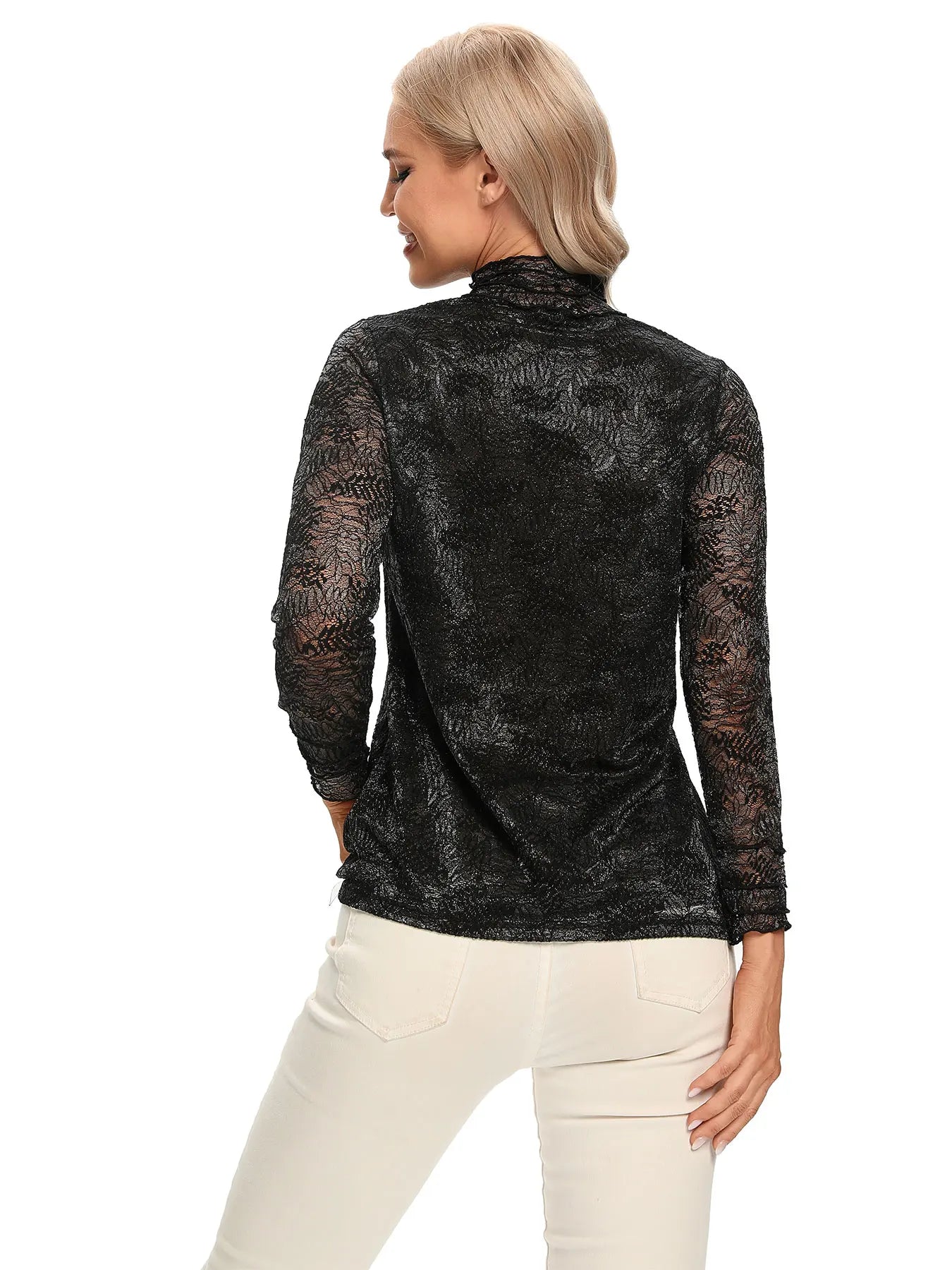 Women Woven Fashionable Casual Top For Spring And Autumn