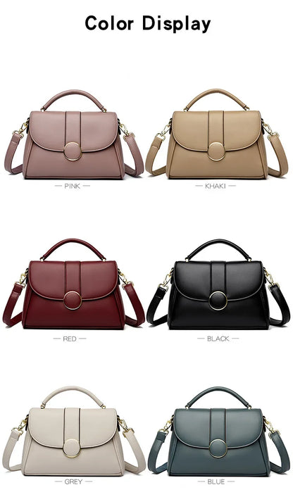 2025 New Fashionable Handbag for Women, Large Capacity, Simple Soft Leather Shoulder/Crossbody Bag, Perfect Gift