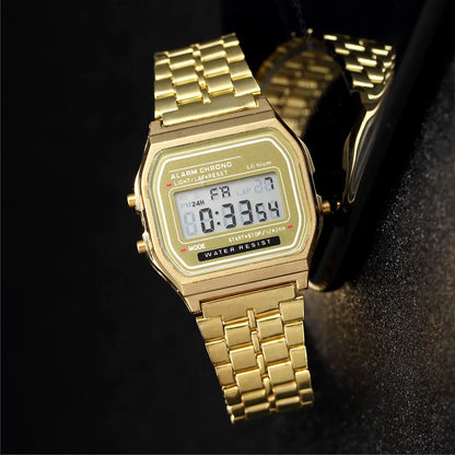 Gold Silver Stainless Steel Business Watch
