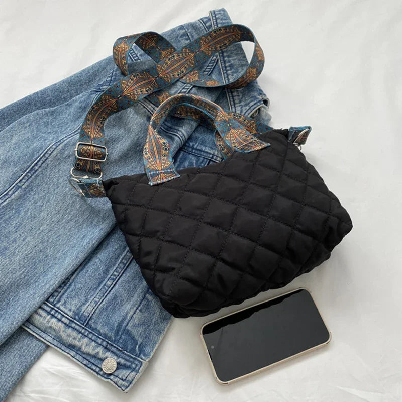 Large Tote Handbags for Women Luxury Design Shoulder Crossbody Bags Designer Brand Quilted Padded Casual Bag for Women