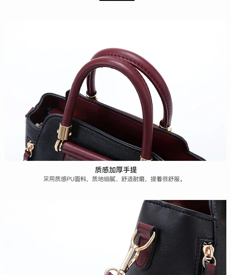 Women's Bags 2025 New Fashion Color Hit Handbag European and American Shoulder Crossbody Simple Elegant Office Wallet