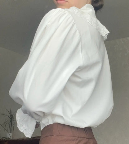 Women Blouse Female Shirt Summer Womens Blouses Spring Maxi Blusas Casual Elegant Vintage Long Sleeve Cotton Oversize Loose