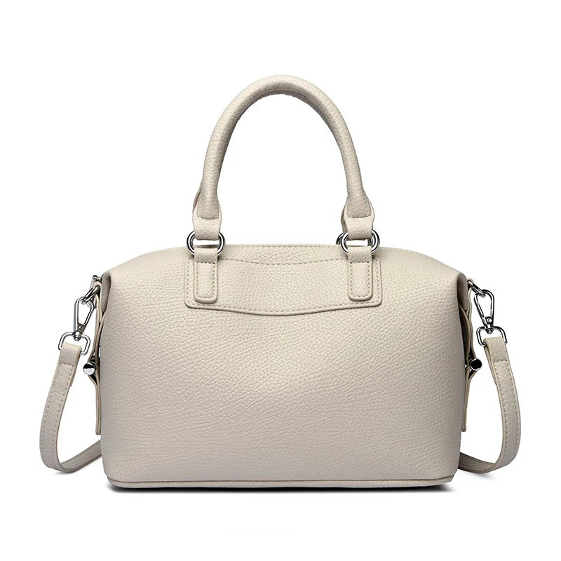 New Women's Handbag, Simple and Versatile Tote Bag, Large-Capacity Soft Leather Shoulder Bag, Crossbody Bag for Commuting and Shopping, High-End Solid Color Casual Bag
