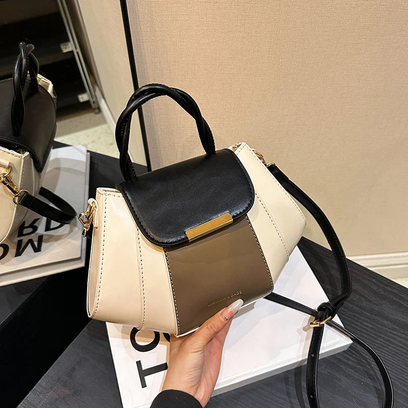 High Quality Soft Leather Handbag Women Luxury Purses Female Bag Designer Patchwork Ladies Shoulder Crossbody Bag Sac A Main New