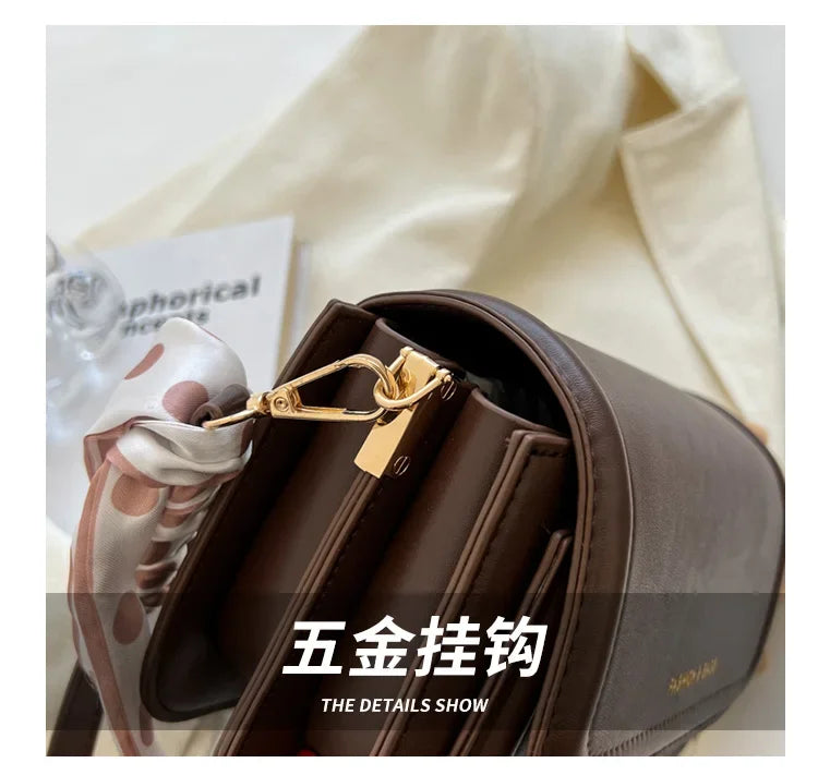 Leather Shoulder Bag Purse for Women - Fashion Crossbody Bags Underarm Bag Small Square Satchel Handbag