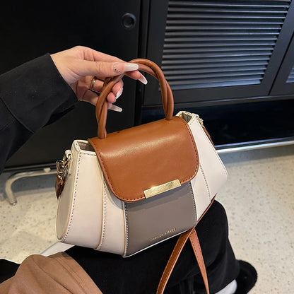 High Quality Soft Leather Handbag Women Luxury Purses Female Bag Designer Patchwork Ladies Shoulder Crossbody Bag Sac A Main New