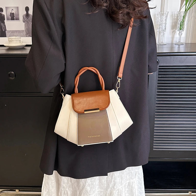 High Quality Soft Leather Handbag Women Luxury Purses Female Bag Designer Patchwork Ladies Shoulder Crossbody Bag Sac A Main New