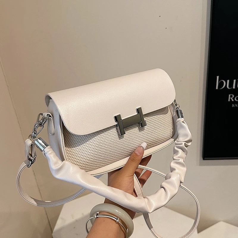 High Quality Fashionable Crossbody Bag Women's Designer Leather Handbag Minimalist Solid Color With Adjustable Shoulder Strap