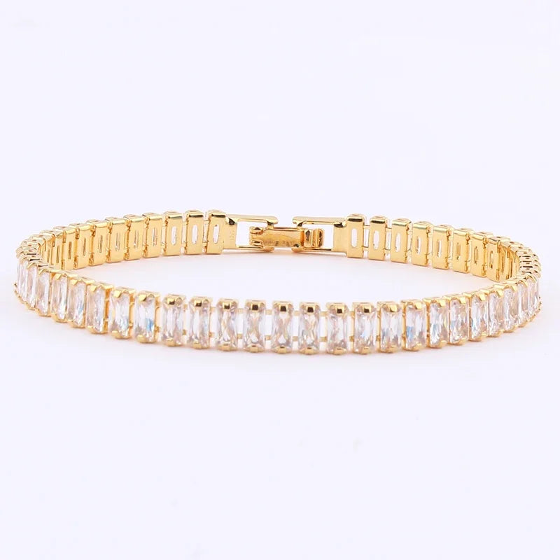 18K Gold Plated Geometric Zircon Bracelet