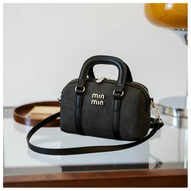 Fashion New Boston Denim HandBag For Women Single Shoulder Crossbody Barrel Satchel Handle Shoulder Bags