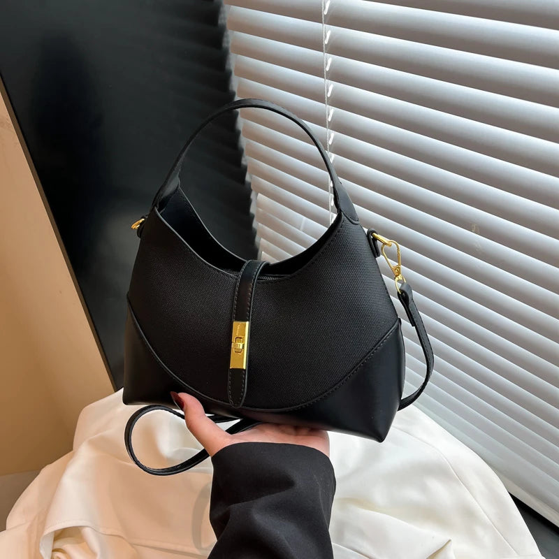 Women's Luxury Leather Fashion Classic Tote Bag Elegant Designer Shoulder Crossbody Handbag For Daily Sophisticated Looks