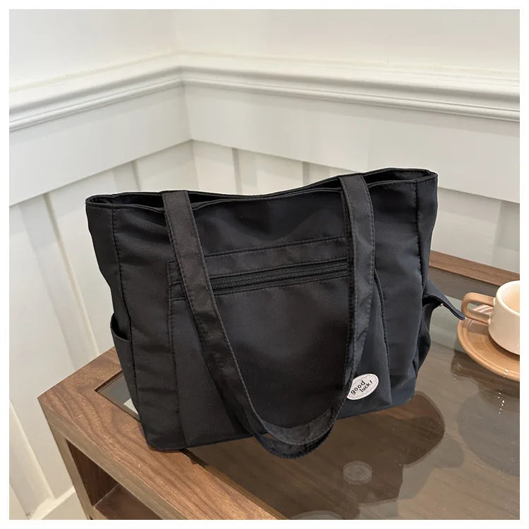 Women's New Canvas Tote Bag - Large-Capacity Versatile Shoulder Handheld for College Classes & Commute