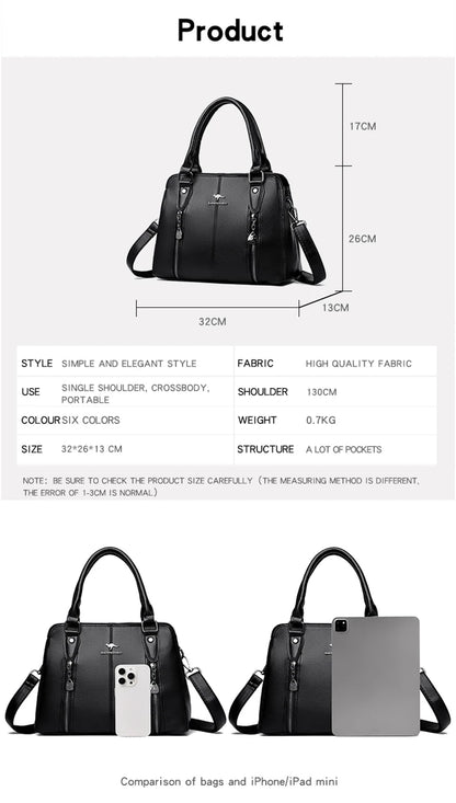 Luxury Handbags Woman Bags Designer Big Shoulder Bags for Women's 2024 Trendy Large Capacity Ladies Leather Hand Casual Tote Bag