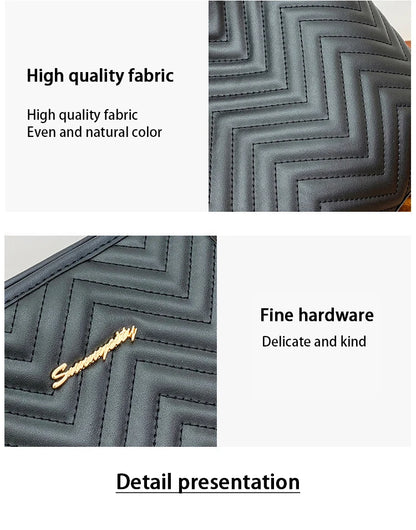 Women's Bag Fashion Large Capacity Tote Bag Wavy Grain Daily Commute Handbag two-piece