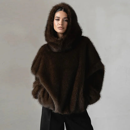 Women's Clothing 2025 Winter New High-end Imitation Mink Fleece Sweater Lazy Wind Knitted Sweater
