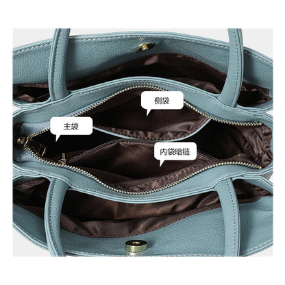 Leather women's handbag with large capacity, shoulder bag for women, elegant single-shoulder crossbody bag, cowhide women's bag