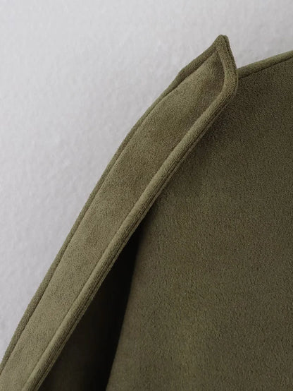 Women's Bomber Jackets Coats Fashion Turn-down Collar Long Sleeve Loose Coats Vintage Female Outerwear Chic Tops