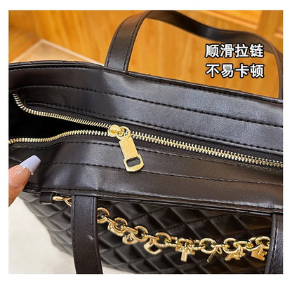 Women's Classic Leather Luxury Shoulder Handbag Elegant Designer Crossbody Tote Bag For Everyday Fashion